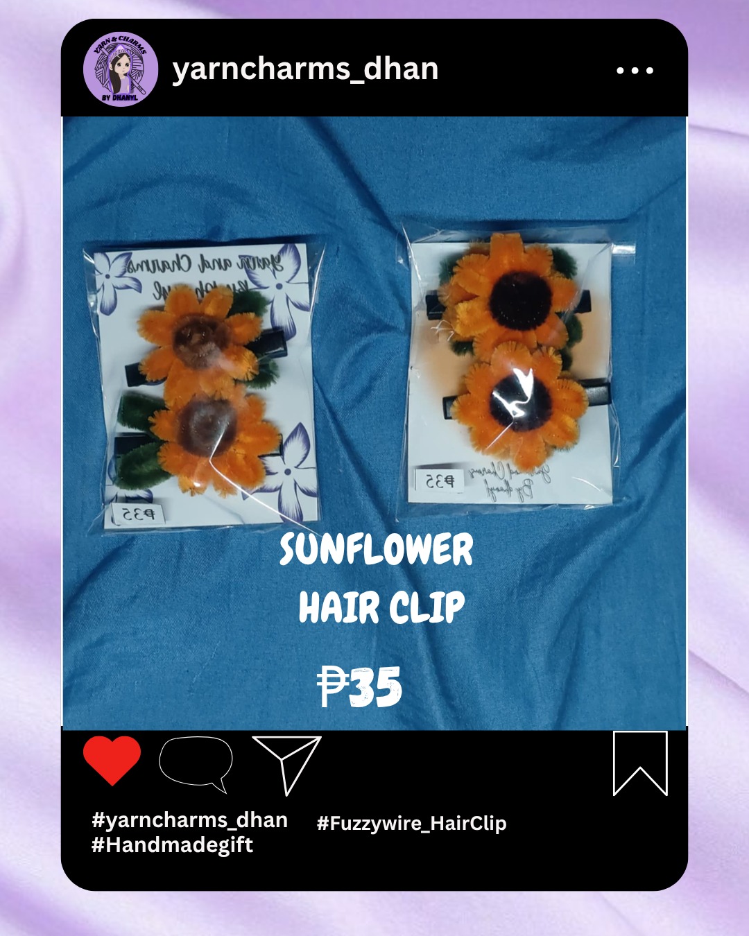Sunflower Hair Clip